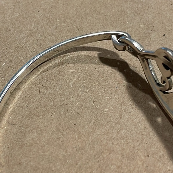 Vintage Suspicion 925 Sterling Silver & Marcasite Swirls Tension Bangle Bracelet - Picture 9 of 13